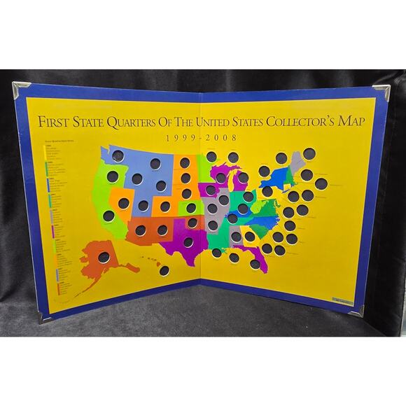 First State Quarters Collectors Map Guide & COA x2 - Picture 5 of 10